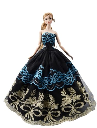 Codulu Puppenkleid für 11,5 Zoll America Doll 30 cm Mädchenpuppe-Spitzenabendkleid Prinzessinnenkleid Partykostüme für 1/6 BJD Puppe Kinderspielzeug-1 Stück-#E von Codulu