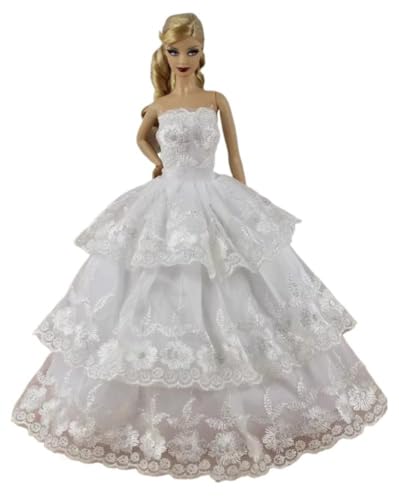 Codulu Puppenkleid für 11,5 Zoll America Doll 30 cm Mädchenpuppe-Spitzenabendkleid Prinzessinnenkleid Partykostüme für 1/6 BJD Puppe Kinderspielzeug-1 Stück-#G von Codulu