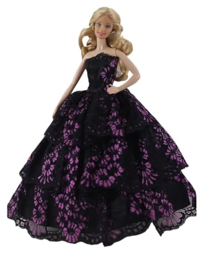 Codulu Puppenkleid für 11,5 Zoll America Doll 30 cm Mädchenpuppe-Spitzenabendkleid Prinzessinnenkleid Partykostüme für 1/6 BJD Puppe Kinderspielzeug-1 Stück-#J von Codulu