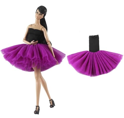 Codulu Puppenkleid für 11,5 Zoll America Doll 30 cm Mädchenpuppe-Tutus Ballettkleid Outfits für 1/6 BJD Puppe Kinderspielzeug-1 Stück-#Lila Codulu Puppenkleid für 11,5 Zoll America Doll 30 cm Mädchenpuppe-Tutus Ballettkleid Outfits für 1/6 BJD Puppe Kinderspielzeug-1 Stück-#Lila von Codulu