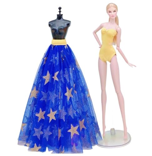 Codulu Puppenkleid für 11,5 Zoll America Doll 30cm Mädchenpuppe-Badeanzug Langer Rock Outfits für 1/6 BJD Puppe Kinderspielzeug-1PCS-#A von Codulu