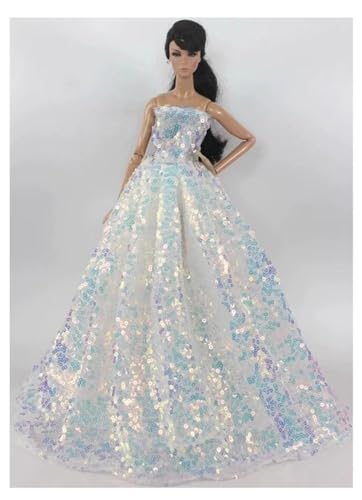 Codulu Puppenkleid für 29,2 cm große Amerika-Puppe, 30 cm, Mädchen, Puppe, Fischschwanz, Prinzessinnenrock, Pailletten-Abendkleid, Hochzeitskleid, Outfits für 1/6 BJD-Puppe, Kinderspielzeug, 1 Stück, von Codulu