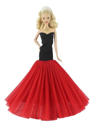 Codulu Puppenkleid für 29,2 cm große Amerika-Puppe, 30 cm, Mädchen, Puppe, Fischschwanzkleid, trägerloses Hochzeitskleid, Outfits für 1/6 BJD-Puppe, Kinderspielzeug, 1 Stück, # Rot Codulu Puppenkleid für 29,2 cm große Amerika-Puppe, 30 cm, Mädchen, Puppe, Fischschwanzkleid, trägerloses Hochzeitskleid, Outfits für 1/6 BJD-Puppe, Kinderspielzeug, 1 Stück, # Rot von Codulu