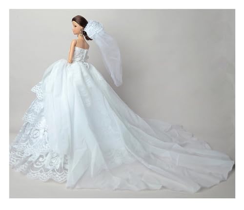 Codulu Puppenkleid für 29,2 cm große Amerika-Puppe, 30 cm, Mädchen, Puppe, Hochzeitskleid, Abendkleid, Prinzessinnenrock, Kostüm-Outfits für 1/6 BJD-Puppe, Kinderspielzeug, 1 Stück, #D von Codulu