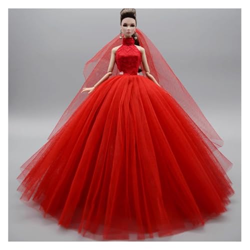 Codulu Puppenkleid für 29,2 cm große Amerika-Puppe, 30 cm, Mädchen, Puppe, Hochzeitskleid mit Schleier, Prinzessinnenrock, Abendkleid, Outfits für 1/6 BJD-Puppe, Kinderspielzeug, 1 Stück, #B Codulu Puppenkleid für 29,2 cm große Amerika-Puppe, 30 cm, Mädchen, Puppe, Hochzeitskleid mit Schleier, Prinzessinnenrock, Abendkleid, Outfits für 1/6 BJD-Puppe, Kinderspielzeug, 1 Stück, #B von Codulu