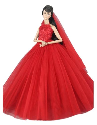 Codulu Puppenkleid für 29,2 cm große Amerika-Puppe, 30 cm, Mädchen, Puppe, Spitze, Hochzeitskleid mit Schleier-Outfits für 1/6 BJD-Puppe, Kinderspielzeug, 1 Stück, #B Codulu Puppenkleid für 29,2 cm große Amerika-Puppe, 30 cm, Mädchen, Puppe, Spitze, Hochzeitskleid mit Schleier-Outfits für 1/6 BJD-Puppe, Kinderspielzeug, 1 Stück, #B von Codulu