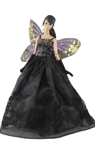 Codulu Puppenkleid für 29,2 cm große Amerika-Puppe, 30 cm, Mädchen, Puppe, schwarzes Prinzessinnenkleid, Abendkleid, Hochzeitskleid, Outfits für 1/6 BJD-Puppe, Kinderspielzeug, 1 Stück, #F Codulu Puppenkleid für 29,2 cm große Amerika-Puppe, 30 cm, Mädchen, Puppe, schwarzes Prinzessinnenkleid, Abendkleid, Hochzeitskleid, Outfits für 1/6 BJD-Puppe, Kinderspielzeug, 1 Stück, #F von Codulu