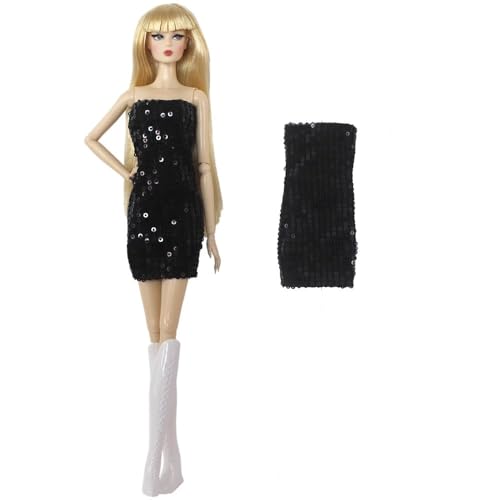 Codulu Puppenkleid für 29,2 cm große Amerika-Puppe, 30 cm, Mädchen, Puppe, trägerloses Kleid, Paillettenrock, Partykleid, Outfits für 1/6 BJD-Puppe, Kinderspielzeug, 1 Stück, #D Codulu Puppenkleid für 29,2 cm große Amerika-Puppe, 30 cm, Mädchen, Puppe, trägerloses Kleid, Paillettenrock, Partykleid, Outfits für 1/6 BJD-Puppe, Kinderspielzeug, 1 Stück, #D von Codulu