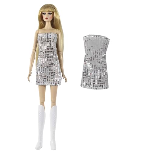 Codulu Puppenkleid für 29,2 cm große Amerika-Puppe, 30 cm, Mädchen, Puppe, trägerloses Kleid, Paillettenrock, Partykleid, Outfits für 1/6 BJD-Puppe, Kinderspielzeug, 1 Stück, #E Codulu Puppenkleid für 29,2 cm große Amerika-Puppe, 30 cm, Mädchen, Puppe, trägerloses Kleid, Paillettenrock, Partykleid, Outfits für 1/6 BJD-Puppe, Kinderspielzeug, 1 Stück, #E von Codulu