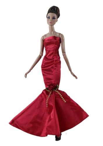 Codulu Puppenkleid für 29,2 cm große Amerika-Puppe, 30 cm, Mädchen, Puppen-Abendkleid, Fischschwanz-Kleid, Outfits für 1/6 BJD-Puppe, Kinderspielzeug, 1 Stück, #F von Codulu