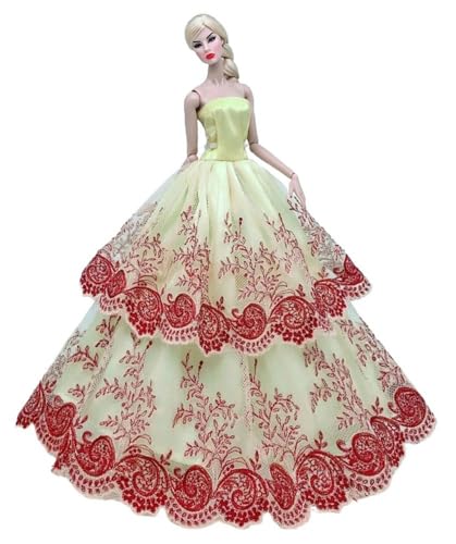 Codulu Puppenkleid für 29,2 cm große Amerika-Puppe, 30 cm, Mädchen, Puppen-Abendkleid, Spitzen-Prinzessinnenkleid, Outfits für 1/6 BJD-Puppe, Kinderspielzeug, 1 Stück, #B Codulu Puppenkleid für 29,2 cm große Amerika-Puppe, 30 cm, Mädchen, Puppen-Abendkleid, Spitzen-Prinzessinnenkleid, Outfits für 1/6 BJD-Puppe, Kinderspielzeug, 1 Stück, #B von Codulu