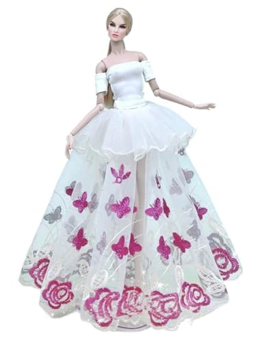 Codulu Puppenkleid für 29,2 cm große Amerika-Puppe, 30 cm, Mädchen, Puppen-Abendkleid, Spitzen-Prinzessinnenkleid, Outfits für 1/6 BJD-Puppe, Kinderspielzeug, 1 Stück - #C von Codulu