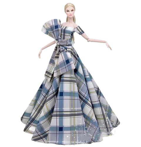 Codulu Puppenkleid für 29,2 cm große Amerika-Puppe, 30 cm, Mädchen, Puppen-Abendkleid, kariertes Kleid, Outfits für 1/6 BJD-Puppe, Kinderspielzeug, 1 Stück, #E Codulu Puppenkleid für 29,2 cm große Amerika-Puppe, 30 cm, Mädchen, Puppen-Abendkleid, kariertes Kleid, Outfits für 1/6 BJD-Puppe, Kinderspielzeug, 1 Stück, #E von Codulu