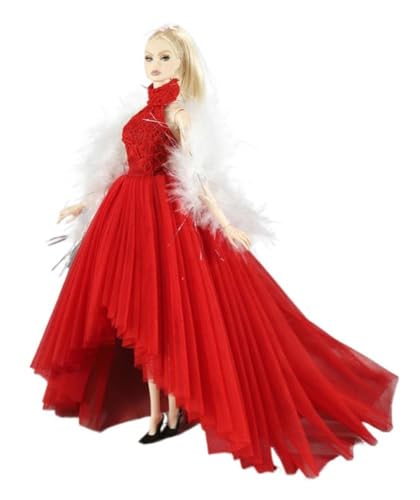 Codulu Puppenkleid für 29,2 cm große Amerika-Puppe, 30 cm, Mädchen, Puppenschwanz, Abendkleid, Hochzeitskleid mit Plüsch-Schal, Outfits für 1/6 BJD-Puppe, Kinderspielzeug, 1 Stück - #A Codulu Puppenkleid für 29,2 cm große Amerika-Puppe, 30 cm, Mädchen, Puppenschwanz, Abendkleid, Hochzeitskleid mit Plüsch-Schal, Outfits für 1/6 BJD-Puppe, Kinderspielzeug, 1 Stück - #A von Codulu