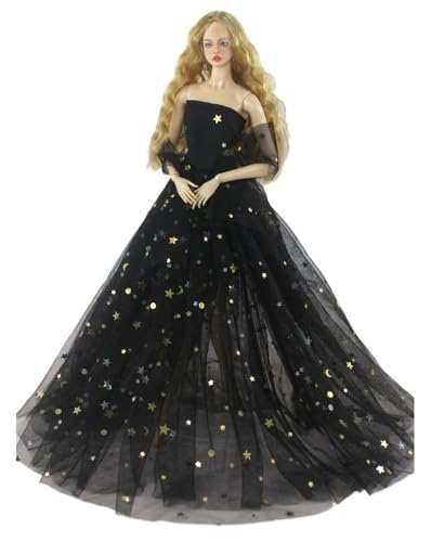 Codulu Puppenkleid für 29,2 cm große Amerika-Puppe, 30 cm, Mädchen, Puppenstern, Mond, Abendkleid, Prinzessinnenkleid, Hochzeitskleid mit Schal/Schleier für 1/6 BJD-Puppenspielzeug, 1 Stück, #K Codulu Puppenkleid für 29,2 cm große Amerika-Puppe, 30 cm, Mädchen, Puppenstern, Mond, Abendkleid, Prinzessinnenkleid, Hochzeitskleid mit Schal/Schleier für 1/6 BJD-Puppenspielzeug, 1 Stück, #K von Codulu