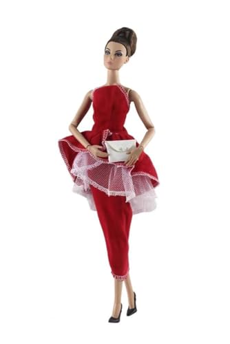 Codulu Puppenkleid für 29,2 cm große Amerika-Puppe, 30 cm, Mädchen-Puppe, lässiges Kleid, Partykleid mit Tasche, Kostüm-Outfits für 1/6 BJD-Puppe, Kinderspielzeug, 1 Set-#F Codulu Puppenkleid für 29,2 cm große Amerika-Puppe, 30 cm, Mädchen-Puppe, lässiges Kleid, Partykleid mit Tasche, Kostüm-Outfits für 1/6 BJD-Puppe, Kinderspielzeug, 1 Set-#F von Codulu