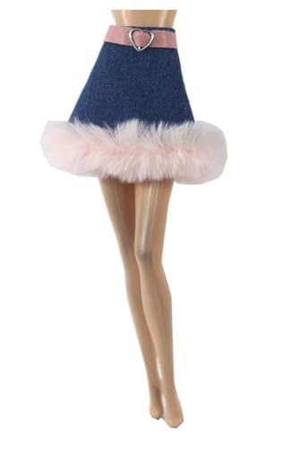 Codulu Puppenkleid für 29,2 cm große Amerika-Puppe, 30 cm, Plüsch-Lederröcke, Jeansröcke, Outfits für 1/6 BJD-Puppe, Kinderspielzeug, 1 Stück, #D von Codulu