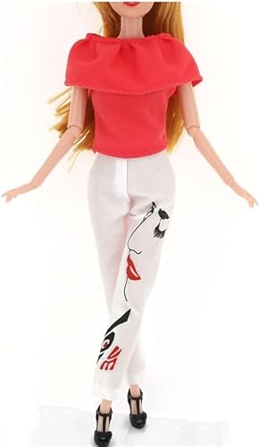 Codulu Puppenkleidung, Oberteil, Hose für 29 cm, modische Puppen, Kostüm-Outfits, Zubehör Codulu Puppenkleidung, Oberteil, Hose für 29 cm, modische Puppen, Kostüm-Outfits, Zubehör von Codulu