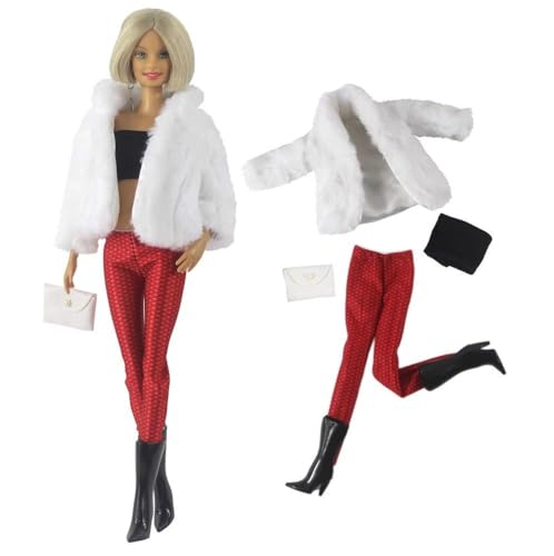 Codulu Puppenkleidung für 11,5 Zoll America Doll 30 cm Mädchenpuppe-Jacke, Hose, Röcke, Oberteile, Schuhe, lässige Outfits, Kostüm für 1/6 BJD Puppe, Kinderspielzeug, 5-teilig/Set,#A Codulu Puppenkleidung für 11,5 Zoll America Doll 30 cm Mädchenpuppe-Jacke, Hose, Röcke, Oberteile, Schuhe, lässige Outfits, Kostüm für 1/6 BJD Puppe, Kinderspielzeug, 5-teilig/Set,#A von Codulu