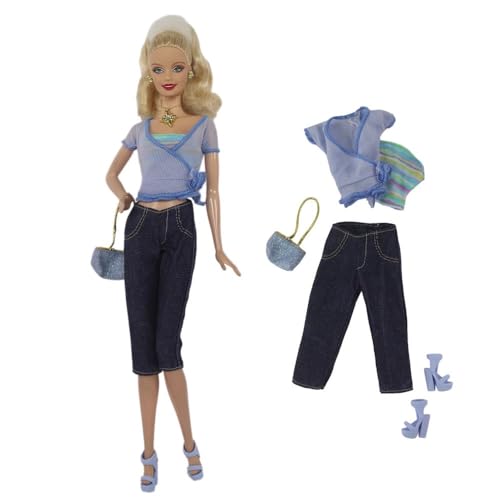 Codulu Puppenkleidung für 11,5 Zoll America Doll 30 cm Mädchenpuppe-Jacke, Hose, Röcke, Oberteile, Schuhe, lässige Outfits, Kostüm für 1/6 BJD Puppe, Kinderspielzeug-5 Teile/Satz-#D Codulu Puppenkleidung für 11,5 Zoll America Doll 30 cm Mädchenpuppe-Jacke, Hose, Röcke, Oberteile, Schuhe, lässige Outfits, Kostüm für 1/6 BJD Puppe, Kinderspielzeug-5 Teile/Satz-#D von Codulu