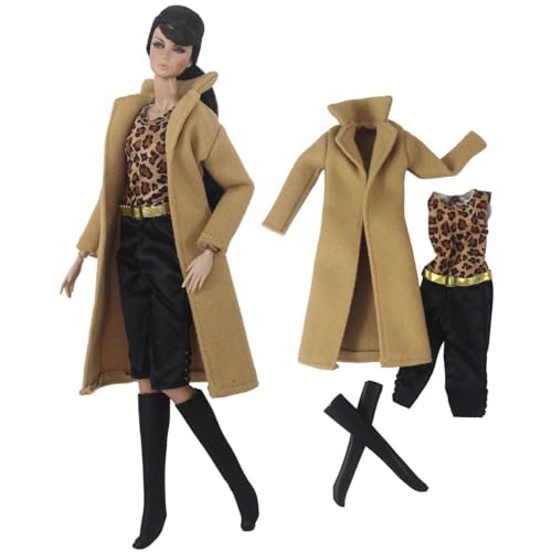 Codulu Puppenkleidung für 11,5 Zoll America Doll 30 cm Mädchenpuppe-Lange Mäntel, Kleider, Stiefel, Hüte, lässige Winter-Outfits, Kostüm für 1/6 BJD Doll, Kinderspielzeug-3-teilig/Set-#B Codulu Puppenkleidung für 11,5 Zoll America Doll 30 cm Mädchenpuppe-Lange Mäntel, Kleider, Stiefel, Hüte, lässige Winter-Outfits, Kostüm für 1/6 BJD Doll, Kinderspielzeug-3-teilig/Set-#B von Codulu