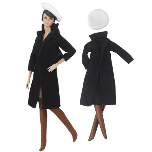 Codulu Puppenkleidung für 11,5 Zoll America Doll 30 cm Mädchenpuppe-Lange Mäntel, Kleider, Stiefel, Hüte, lässige Winter-Outfits, Kostüm für 1/6 BJD-Puppe, Kinderspielzeug-3-teilig/Set-#A Codulu Puppenkleidung für 11,5 Zoll America Doll 30 cm Mädchenpuppe-Lange Mäntel, Kleider, Stiefel, Hüte, lässige Winter-Outfits, Kostüm für 1/6 BJD-Puppe, Kinderspielzeug-3-teilig/Set-#A von Codulu