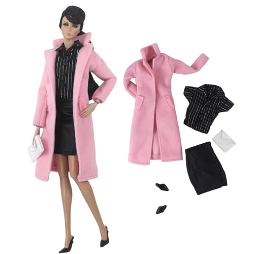 Codulu Puppenkleidung für 11,5 Zoll America Doll 30 cm Mädchenpuppe-Lange Mäntel, Oberteile, Röcke, Schuhe, Tasche, lässige Winter-Outfits für 1/6 BJD Doll, Kinderspielzeug-5 Teile/Satz-#C Codulu Puppenkleidung für 11,5 Zoll America Doll 30 cm Mädchenpuppe-Lange Mäntel, Oberteile, Röcke, Schuhe, Tasche, lässige Winter-Outfits für 1/6 BJD Doll, Kinderspielzeug-5 Teile/Satz-#C von Codulu