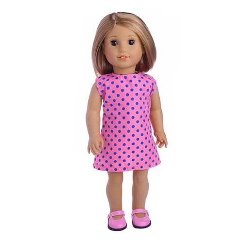 Codulu Puppenkleidung für 18-Zoll-American Doll-Blaues Kleid mit Punkten, Sommer-Outfits, Accessoires für 43–46 cm große Mädchenpuppen, Babypuppen, 1 Stück/Set Codulu Puppenkleidung für 18-Zoll-American Doll-Blaues Kleid mit Punkten, Sommer-Outfits, Accessoires für 43–46 cm große Mädchenpuppen, Babypuppen, 1 Stück/Set von Codulu