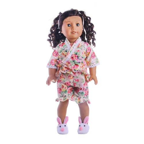 Codulu Puppenkleidung für 18-Zoll-American Doll-T-Shirt, Shorts, Rock, Sommer-Outfits, Accessoires für 43-46 cm große Mädchenpuppen, Babypuppen, 1 Set, A Codulu Puppenkleidung für 18-Zoll-American Doll-T-Shirt, Shorts, Rock, Sommer-Outfits, Accessoires für 43-46 cm große Mädchenpuppen, Babypuppen, 1 Set, A von Codulu
