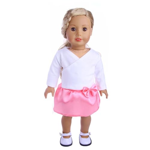 Codulu Puppenkleidung für 18-Zoll-American Doll-T-Shirt, Shorts, Rock, Sommer-Outfits, Accessoires für 43-46 cm große Mädchenpuppen, Babypuppen, 1 Set, B Codulu Puppenkleidung für 18-Zoll-American Doll-T-Shirt, Shorts, Rock, Sommer-Outfits, Accessoires für 43-46 cm große Mädchenpuppen, Babypuppen, 1 Set, B von Codulu
