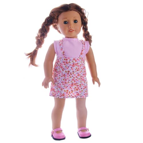 Codulu Puppenkleidung für 18-Zoll-American Doll-T-Shirt, Shorts, Rock, Sommer-Outfits, Accessoires für 43-46 cm große Mädchenpuppen, Babypuppen, 1 Set, C Codulu Puppenkleidung für 18-Zoll-American Doll-T-Shirt, Shorts, Rock, Sommer-Outfits, Accessoires für 43-46 cm große Mädchenpuppen, Babypuppen, 1 Set, C von Codulu
