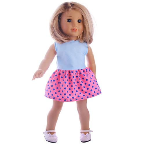 Codulu Puppenkleidung für 18-Zoll-American Doll-T-Shirt, Shorts, Rock, Sommer-Outfits, Accessoires für 43-46 cm große Mädchenpuppen, Babypuppen, 1 Set, G Codulu Puppenkleidung für 18-Zoll-American Doll-T-Shirt, Shorts, Rock, Sommer-Outfits, Accessoires für 43-46 cm große Mädchenpuppen, Babypuppen, 1 Set, G von Codulu