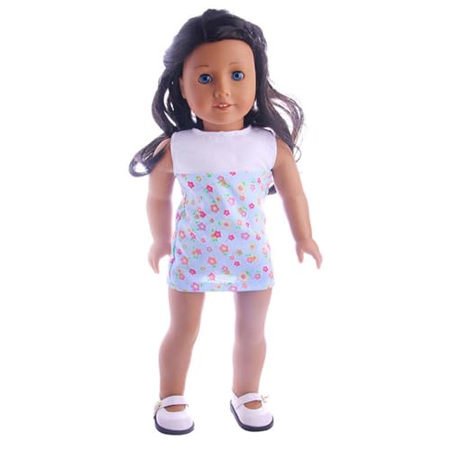 Codulu Puppenkleidung für 18-Zoll-American Doll-T-Shirt, Shorts, Rock, Sommer-Outfits, Accessoires für 43–46 cm große Mädchenpuppen, Babypuppen, 1 Set, I Codulu Puppenkleidung für 18-Zoll-American Doll-T-Shirt, Shorts, Rock, Sommer-Outfits, Accessoires für 43–46 cm große Mädchenpuppen, Babypuppen, 1 Set, I von Codulu