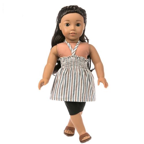 Codulu Puppenkleidung für 18-Zoll-Puppen-Oberteile mit dünnen Trägern und Hosen-Outfits und Accessoires für 43-46-cm-Puppen-2 Stück/Set-G Codulu Puppenkleidung für 18-Zoll-Puppen-Oberteile mit dünnen Trägern und Hosen-Outfits und Accessoires für 43-46-cm-Puppen-2 Stück/Set-G von Codulu