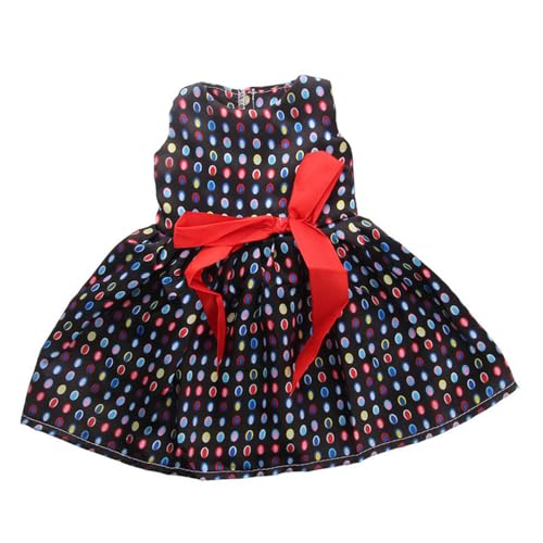 Codulu Puppenkleidung für 18-Zoll-amerikanische Puppen, Prinzessinnenkleid mit Schleife, Sommer-Outfits, Zubehör für 43–46 cm große Mädchenpuppen, Babypuppen, 1 Stück, Schwarz Codulu Puppenkleidung für 18-Zoll-amerikanische Puppen, Prinzessinnenkleid mit Schleife, Sommer-Outfits, Zubehör für 43–46 cm große Mädchenpuppen, Babypuppen, 1 Stück, Schwarz von Codulu