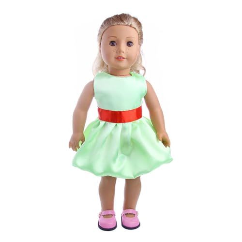 Codulu Puppenkleidung für 18-Zoll-amerikanische Puppen, grünes Kleid, Sommer-Outfits, Zubehör für 43–46 cm große Mädchenpuppen, Babypuppen, 1 Stück/Set Codulu Puppenkleidung für 18-Zoll-amerikanische Puppen, grünes Kleid, Sommer-Outfits, Zubehör für 43–46 cm große Mädchenpuppen, Babypuppen, 1 Stück/Set von Codulu