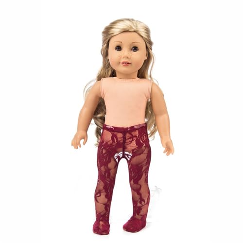 Codulu 18 Zoll amerikanische Puppenkleidung-Blume Spitze Strümpfe Strumpfhose Leggings Kleider 43-46cm Puppen-Zubehör-Dunkel-Rot Codulu 18 Zoll amerikanische Puppenkleidung-Blume Spitze Strümpfe Strumpfhose Leggings Kleider 43-46cm Puppen-Zubehör-Dunkel-Rot von Codulu