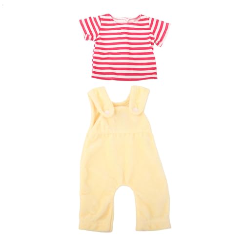 Codulu Puppenkleidung für 18 Zoll amerikanische Puppen-Gestreiftes Oberteil Overalls Kleidung Zubehör für 43-46 cm Puppen-Mädchen Puppen-2 Stück/Set-gelb Codulu Puppenkleidung für 18 Zoll amerikanische Puppen-Gestreiftes Oberteil Overalls Kleidung Zubehör für 43-46 cm Puppen-Mädchen Puppen-2 Stück/Set-gelb von Codulu
