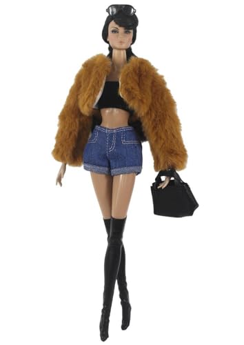 Codulu Puppenkleidung für 29,2 cm große America-Puppe, 30 cm, Mädchen, Puppe, lässige Outfits, Plüschmantel, Rock, Stiefel, Tasche, Winterkleidung für 1/6 BJD-Puppe, Kinderspielzeug, 6 Stück/Set-#D Codulu Puppenkleidung für 29,2 cm große America-Puppe, 30 cm, Mädchen, Puppe, lässige Outfits, Plüschmantel, Rock, Stiefel, Tasche, Winterkleidung für 1/6 BJD-Puppe, Kinderspielzeug, 6 Stück/Set-#D von Codulu