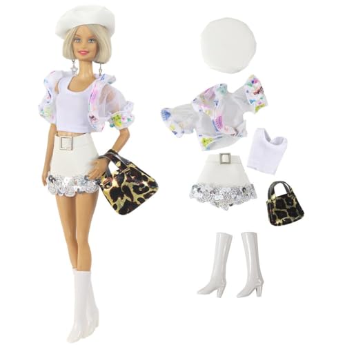 Codulu Puppenkleidung für 29,2 cm große Amerika-Puppe, 30 cm, Mädchen, Puppe, legere Outfits, Mantel, Hose, Schuhe, Tasche, Sonnenbrille, Kostüm für 1/6 BJD-Puppe, Kinderspielzeug, 6 Stück/Set (#D) Codulu Puppenkleidung für 29,2 cm große Amerika-Puppe, 30 cm, Mädchen, Puppe, legere Outfits, Mantel, Hose, Schuhe, Tasche, Sonnenbrille, Kostüm für 1/6 BJD-Puppe, Kinderspielzeug, 6 Stück/Set (#D) von Codulu