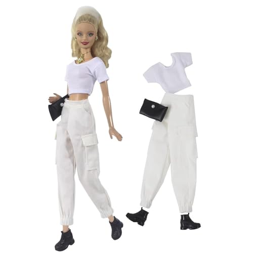 Codulu Puppenkleidung für 29,2 cm große Amerika-Puppe, 30 cm, Mädchen, Puppe, legere Outfits, T-Shirt, Hose, Jacke, Tasche, Schuhe, Kostümzubehör für 1/6 BJD-Puppe, Kinderspielzeug, #D Codulu Puppenkleidung für 29,2 cm große Amerika-Puppe, 30 cm, Mädchen, Puppe, legere Outfits, T-Shirt, Hose, Jacke, Tasche, Schuhe, Kostümzubehör für 1/6 BJD-Puppe, Kinderspielzeug, #D von Codulu