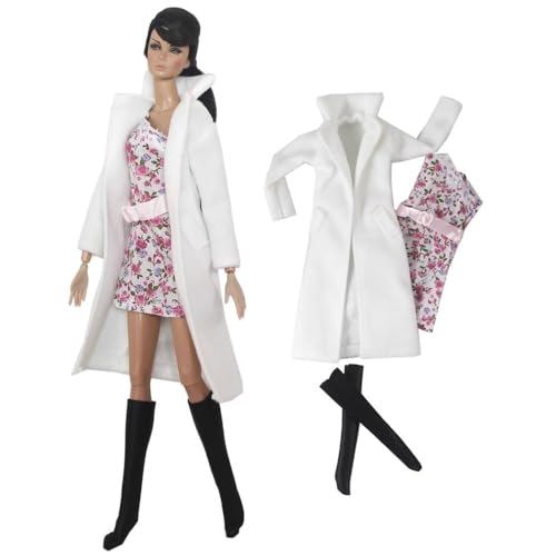 Codulu Puppenkleidung für 29,2 cm große Amerika-Puppe, 30 cm, Mädchen, Puppen-Lang, Mantel, Kleid, Stiefel, Hüte, Winter, lässiges Outfit, Kostüm für 1/6 BJD-Puppe, Kinderspielzeug, 3 Stück/Set-#C Codulu Puppenkleidung für 29,2 cm große Amerika-Puppe, 30 cm, Mädchen, Puppen-Lang, Mantel, Kleid, Stiefel, Hüte, Winter, lässiges Outfit, Kostüm für 1/6 BJD-Puppe, Kinderspielzeug, 3 Stück/Set-#C von Codulu