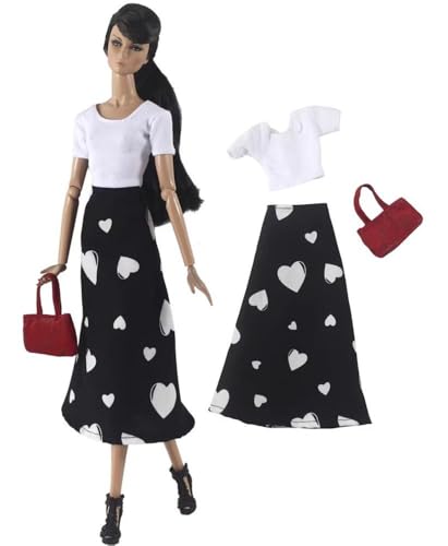 Codulu Puppenkleidung für 29,2 cm große Amerika-Puppe, 30 cm, Mädchen, Puppen-T-Shirt, Röcke, Sommer, legere Outfits, Kostüm für 1/6 BJD-Puppe, Kinderspielzeug, 3 Stück/Set-#B Codulu Puppenkleidung für 29,2 cm große Amerika-Puppe, 30 cm, Mädchen, Puppen-T-Shirt, Röcke, Sommer, legere Outfits, Kostüm für 1/6 BJD-Puppe, Kinderspielzeug, 3 Stück/Set-#B von Codulu