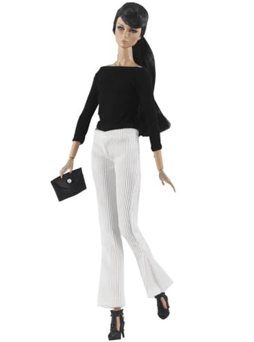 Codulu Puppenkleidung für 29,2 cm große Amerika-Puppe, 30 cm, Mädchen, Puppen-T-Shirt, ausgestellte Hose, Sommer, legere Outfits, Kostüm für 1/6 BJD-Puppe, Kinderspielzeug, 3 Stück/Set-#C Codulu Puppenkleidung für 29,2 cm große Amerika-Puppe, 30 cm, Mädchen, Puppen-T-Shirt, ausgestellte Hose, Sommer, legere Outfits, Kostüm für 1/6 BJD-Puppe, Kinderspielzeug, 3 Stück/Set-#C von Codulu