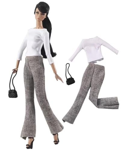 Codulu Puppenkleidung für 29,2 cm große Amerika-Puppe, 30 cm, Mädchen, Puppen-T-Shirt, ausgestellte Hose, Sommer, legere Outfits, Kostüm für 1/6 BJD-Puppe, Kinderspielzeug, 3 Stück/Set-#D Codulu Puppenkleidung für 29,2 cm große Amerika-Puppe, 30 cm, Mädchen, Puppen-T-Shirt, ausgestellte Hose, Sommer, legere Outfits, Kostüm für 1/6 BJD-Puppe, Kinderspielzeug, 3 Stück/Set-#D von Codulu