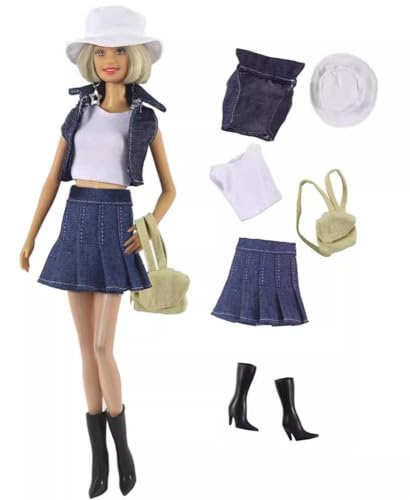 Codulu Puppenkleidung für 29,2 cm große Amerika-Puppe, 30 cm, Mädchen, Puppen-Tops, Hosen, Röcke, Schuhe, Sommer, legere Outfits, Kostüm für 1/6 BJD-Puppe, Kinderspielzeug, 1 Set-#C Codulu Puppenkleidung für 29,2 cm große Amerika-Puppe, 30 cm, Mädchen, Puppen-Tops, Hosen, Röcke, Schuhe, Sommer, legere Outfits, Kostüm für 1/6 BJD-Puppe, Kinderspielzeug, 1 Set-#C von Codulu