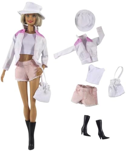 Codulu Puppenkleidung für 29,2 cm große Amerika-Puppe, 30 cm, Mädchen, Puppen-Tops, Hosen, Röcke, Schuhe, Sommer, legere Outfits, Kostüm für 1/6 BJD-Puppe, Kinderspielzeug, 1 Set-#F Codulu Puppenkleidung für 29,2 cm große Amerika-Puppe, 30 cm, Mädchen, Puppen-Tops, Hosen, Röcke, Schuhe, Sommer, legere Outfits, Kostüm für 1/6 BJD-Puppe, Kinderspielzeug, 1 Set-#F von Codulu