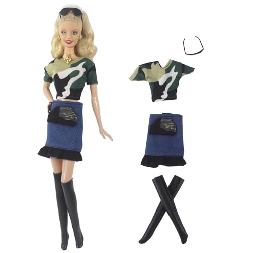 Codulu Puppenkleidung für 29,2 cm große Amerika-Puppe, 30 cm, Mädchen, Puppen-Tops, Hosen, Röcke, Schuhe, Sommer, legere Outfits, Kostüm für 1/6 BJD-Puppe, Kinderspielzeug, 1 Set-#H Codulu Puppenkleidung für 29,2 cm große Amerika-Puppe, 30 cm, Mädchen, Puppen-Tops, Hosen, Röcke, Schuhe, Sommer, legere Outfits, Kostüm für 1/6 BJD-Puppe, Kinderspielzeug, 1 Set-#H von Codulu