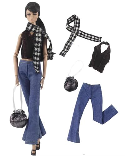 Codulu Puppenkleidung für 29,2 cm große Amerika-Puppe, 30 cm, Mädchen, Puppen-Tops, Hosen, Schuhe, Tasche, lässige Outfits, Kostüm für 1/6 BJD-Puppe, Kinderspielzeug, 4 Stück/Set-#G Codulu Puppenkleidung für 29,2 cm große Amerika-Puppe, 30 cm, Mädchen, Puppen-Tops, Hosen, Schuhe, Tasche, lässige Outfits, Kostüm für 1/6 BJD-Puppe, Kinderspielzeug, 4 Stück/Set-#G von Codulu