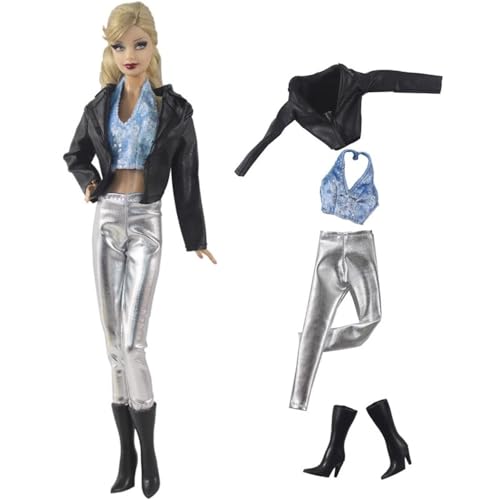 Codulu Puppenkleidung für 29,2 cm große Amerika-Puppe, 30 cm, Mädchen, Puppenhosen, Tops, Schuhe, Tasche, lässige Outfits, Kostüm für 1/6 BJD-Puppe, Kinderspielzeug, 4 Stück/Set-#F Codulu Puppenkleidung für 29,2 cm große Amerika-Puppe, 30 cm, Mädchen, Puppenhosen, Tops, Schuhe, Tasche, lässige Outfits, Kostüm für 1/6 BJD-Puppe, Kinderspielzeug, 4 Stück/Set-#F von Codulu